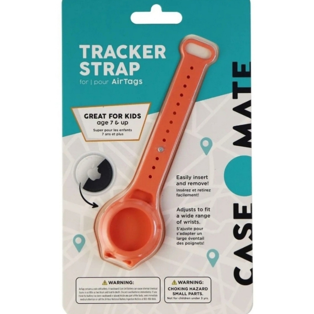 Case-Mate Tracker Strap Wristband Case for Apple AirTag - Coral
